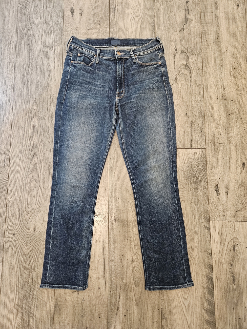 Mother Blue The Mid Rise Dazzler Ankle Pardon My French Wash Sz.27